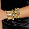 Multi-Layer Geometric Open Cuff Bracelet Set for Women Fashion Jewelry