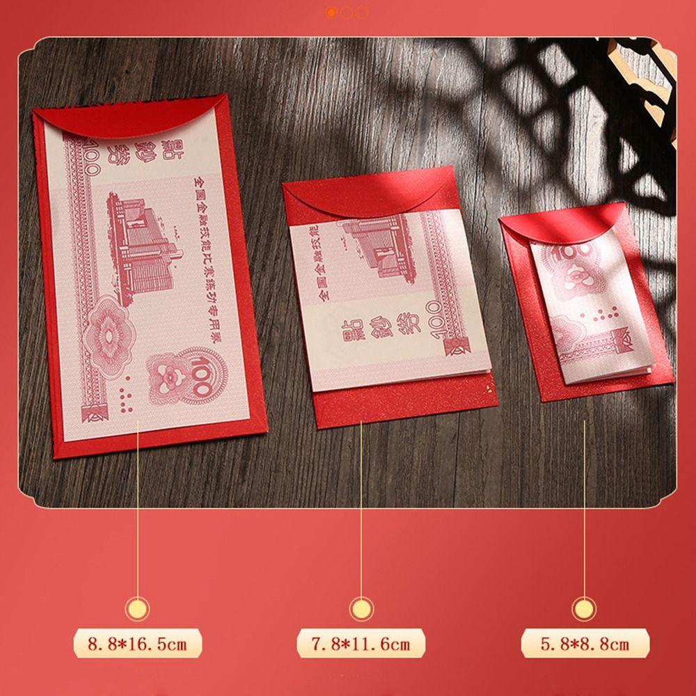 Festive Wedding Red Envelopes Cartoon New Year Money Red Envelope Red Envelope for 6pcs Party Gifts