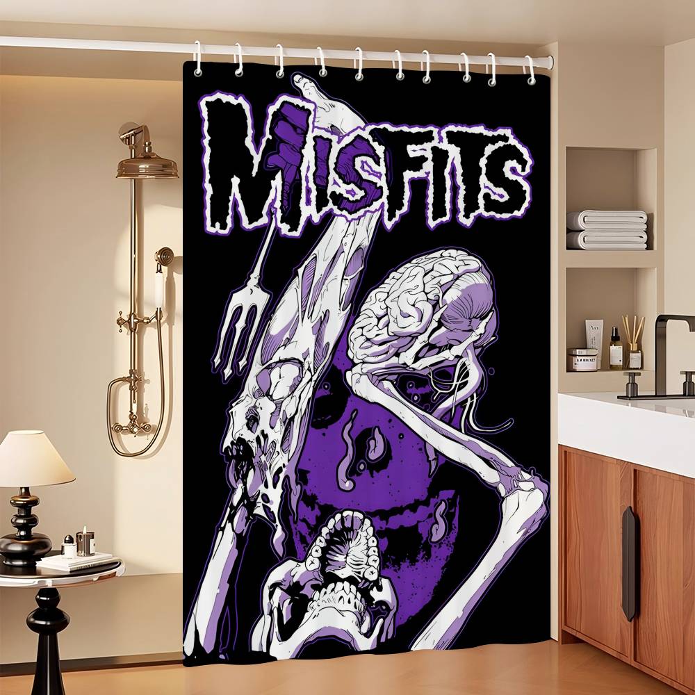 M-Misfits Hot 1 Piece Of 150X180Cm Printed Shower Curtain Partition Bathroom Waterproof And Mold Resistant