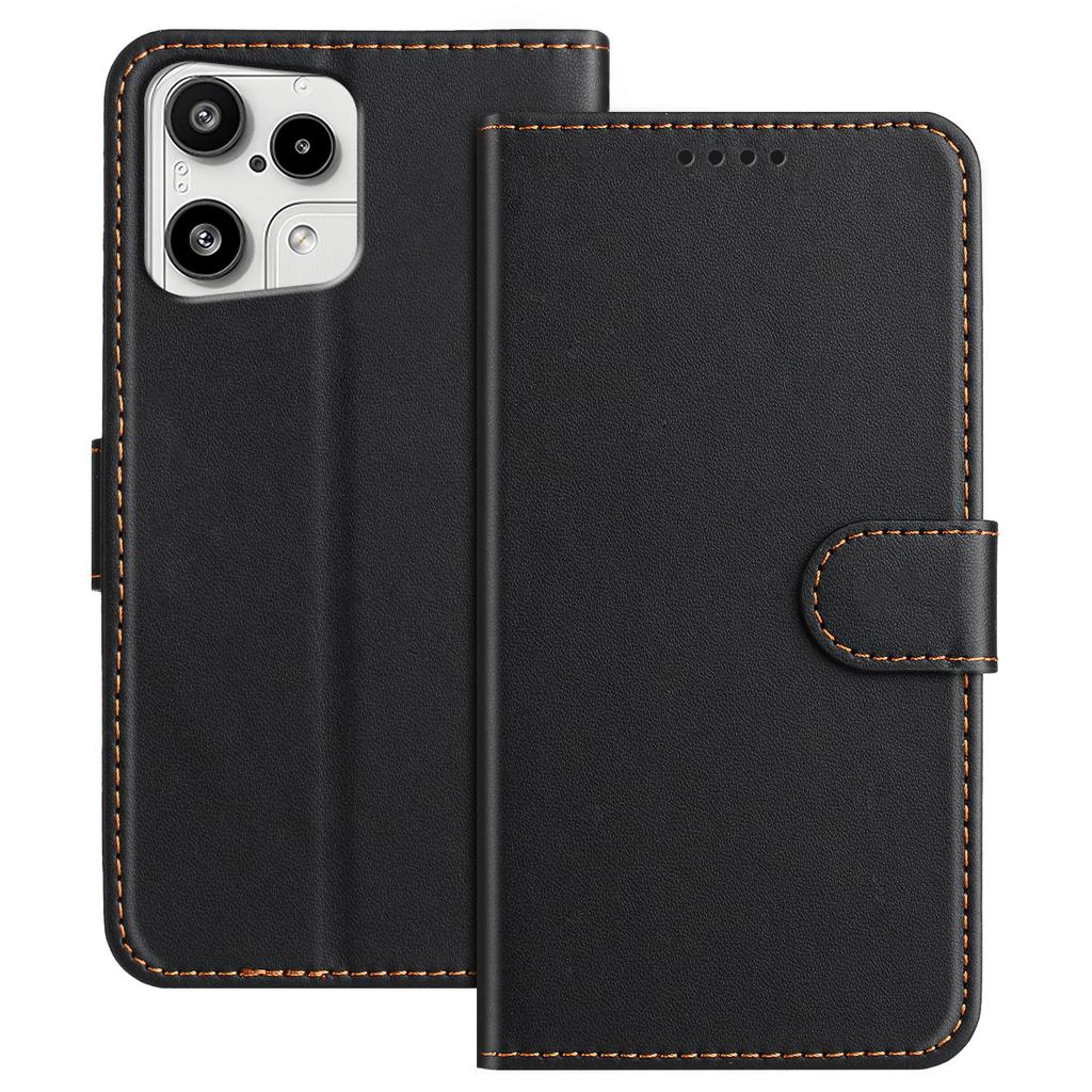 For Nothing Phone (3a) Lite 5G Leather Case Wallet Stand Solid Color Anti Drop Phone Cover