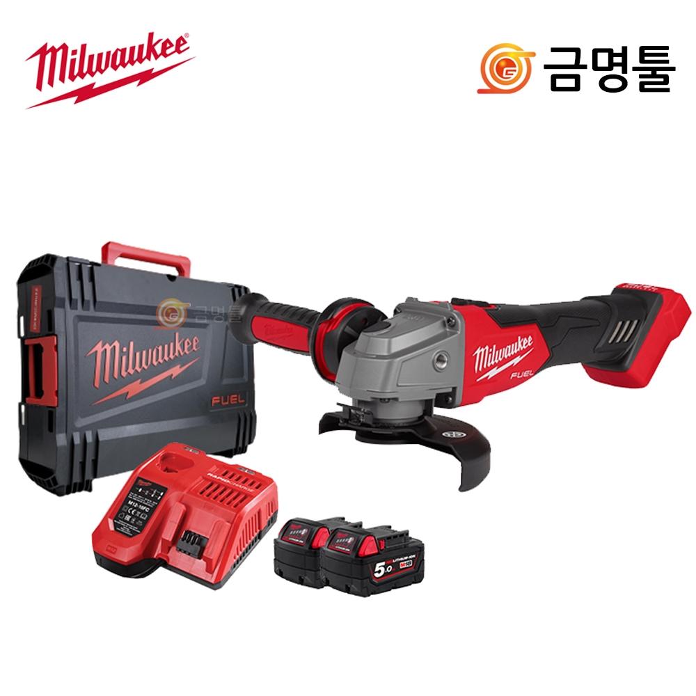 

Milwaukee M18 FSAG125X 502X Зарядная шлифовальная машина 18 В 5,0 Ач, 2 шт., двигатель BL M18 CAG125X 502X