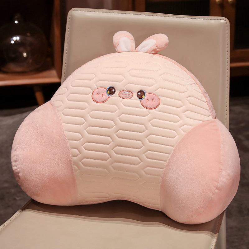 Мультяшная латексная шелковая подушка для талии для офиса, для длительного сидения, подушка для изголовья, подушка на спинку стула, подушка для защиты талии 50x35cm