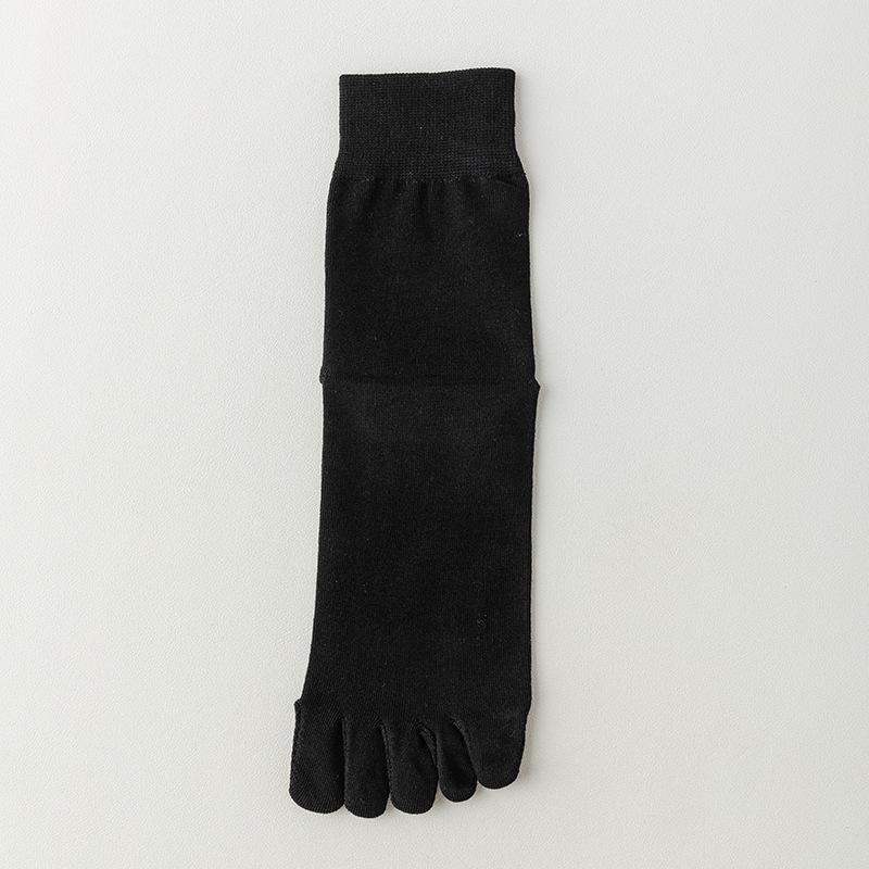 

Мужские спортивные дезодорирующие влагоотводящие хлопковые носки-трубки с пятью пальцами для весны и осени 1 pair чёрный