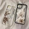 Transparent Shockproof Phone Case For  Xiaomi Poco X6 Pro X7 X5 pro M6 Pro 4G Elegant Vintage Lily Floral Protective Back Cover