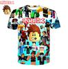 Summer Kids Roblox Anime Game Print Tee Boys Clothes Girls Tops