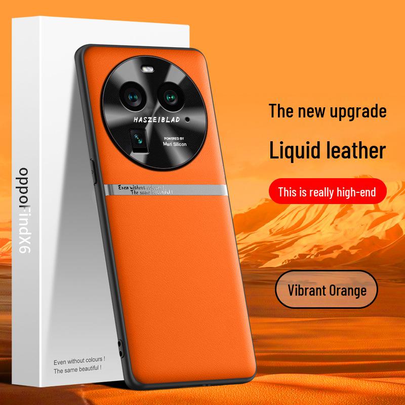 

Защитный чехол из жидкой кожи для OPPO Find X6 с защитой от падений и загрязнения. Доступен как единое целое. OPPO Find X6