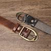 Belt Men's Washed-out Vintage Distressed Pure Cowhide Crack Leather Pin Buckle Trendy Unique Denim Casual Belt Men's
