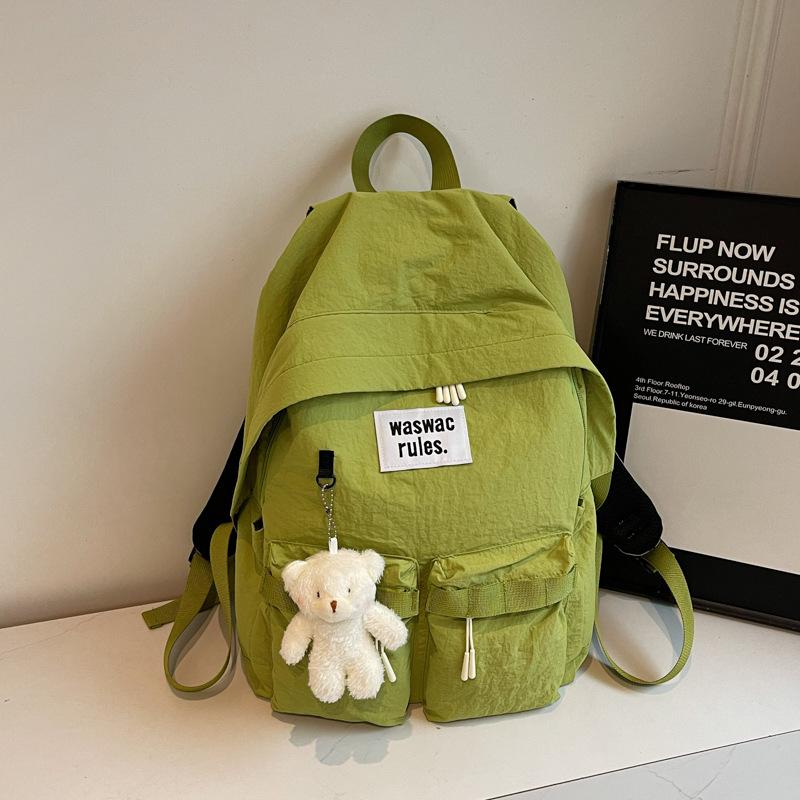 

School bag female college student simple new spring and summer high school student backpack campus high value backpack single bag