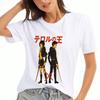 Anime Characters Ladies Cotton T Shirt, Pure Cotton Premium Printing, Durable, Casual And Fashionable. Theme, Stylish Manga Art,Japanese Style Design