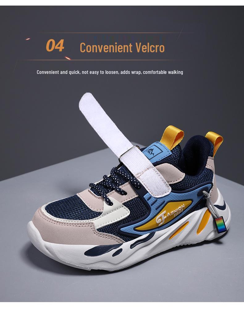 2024 Boys' Breathable Mesh Sports Shoes for Spring & Autumn - Trendy, Lightweight Running Shoes for Kids & Teens
