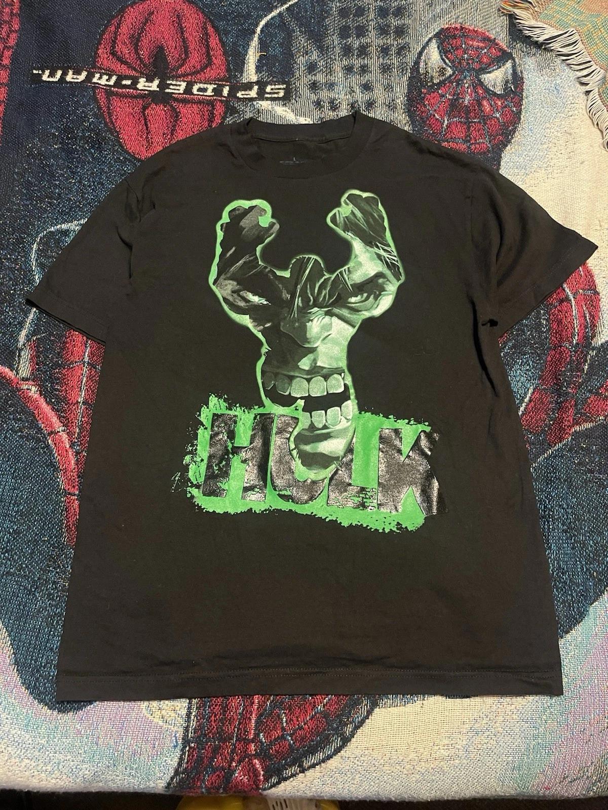 

Vintage Y2K The Incredible Hulk Movie Promo Shirt Men s L Marvel Big Print MCU L