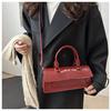 New Arrival Faux Leather Square Shoulder Bag Magnetic Closure Crossbody Handbag for Women
