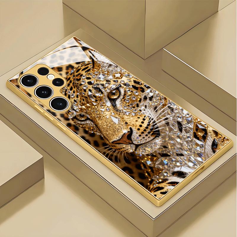 Electroplated Gold New Phone Case for Samsung Galaxy S26 Ultra S25 Plus S24 S23 S22  Tempered Glass Artistic Texture Patterns