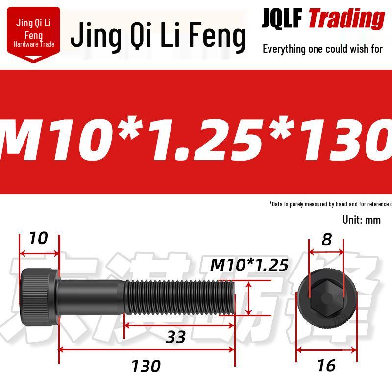 12.9 Grade Medium Tooth Hex Bolt, Half Thread, M10-M36, High-Strength Screw