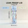 1PC Two Ladies Light Denim Outfit 750ml Color Plastic Sports Water Bottle Leakproof Flip Straw Lid Suitable for Sports Office Home Use