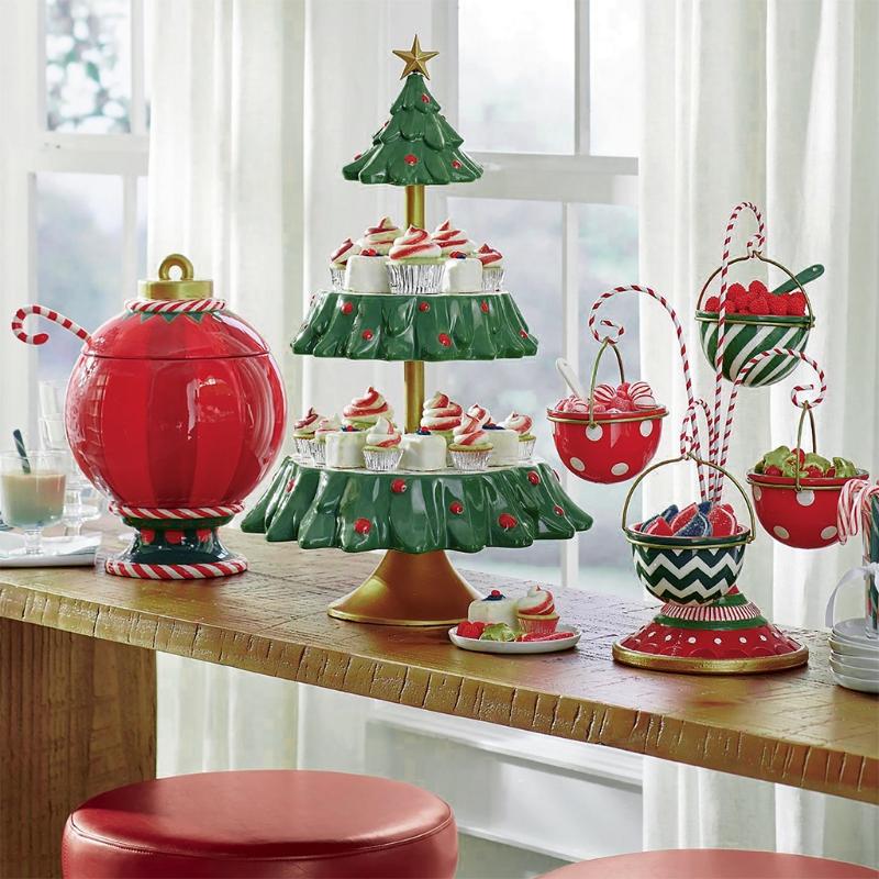 Weihnachtsbaum Dessert Tisch Display Rack Tiered Cupcake Ständer Obstteller Mini Kuchen Süßigkeiten Turm Tablett Dekoration