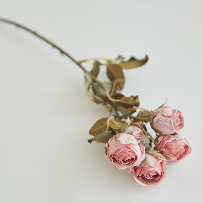 

Искусственный цветок Обожженный край 5 головок Роза Увядшая роза, Искусственный цветок для гостиной Домашнее украшение Роза с обожженным краем Искусственный шелковый цветок набор из 3