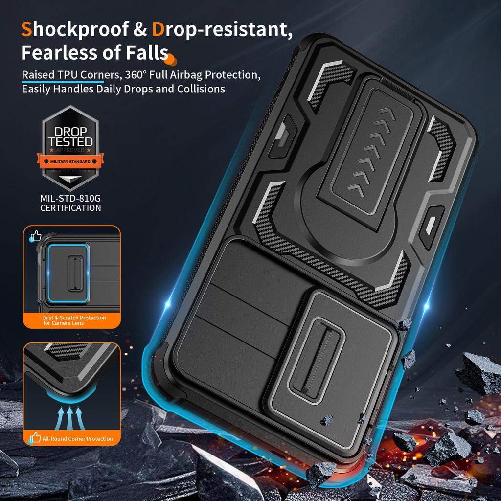 Fall Protection Lens Cover Case for Samsung Galaxy S26 Ultra S25 S24 S 25 26 24 S25 Ultra Stand Holder Phone Covers