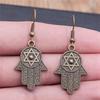 Trendy and Elegant Evil Eye Hand Talisman Amulet Drop Earrings Lucky Graduation Gift for Date Nights