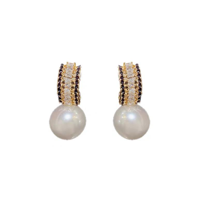 Exquisite Simple Dripping Oil Zircon Ear Clips Without Ear Holes Mosquito Coil Disc Fashionable Versatile High-end Temperament Earrings