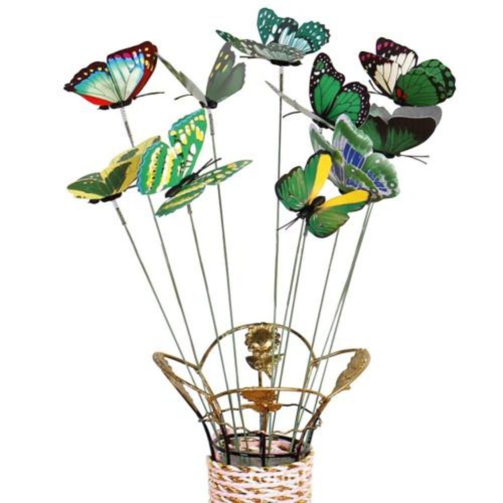 Töpfe Dekoration Partyzubehör Schmetterlingsstecker Schmetterlingsskulpturen Künstlicher Schmetterling Gartenstatuen