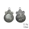 Valentine's Day Accessories For Making Jewelry Fit Round 12mm Glass Cabochon Base Setting Tray Accessories Parts Women's Clothing Bag Accessories