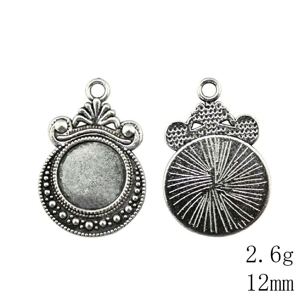 Valentine's Day Accessories For Making Jewelry Fit Round 12mm Glass Cabochon Base Setting Tray Accessories Parts Women's Clothing Bag Accessories