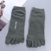 Sweat Absorbing Women Short Tube Socks Men Socks Five-Finger Socks Split Toe Socks Sport Hosiery