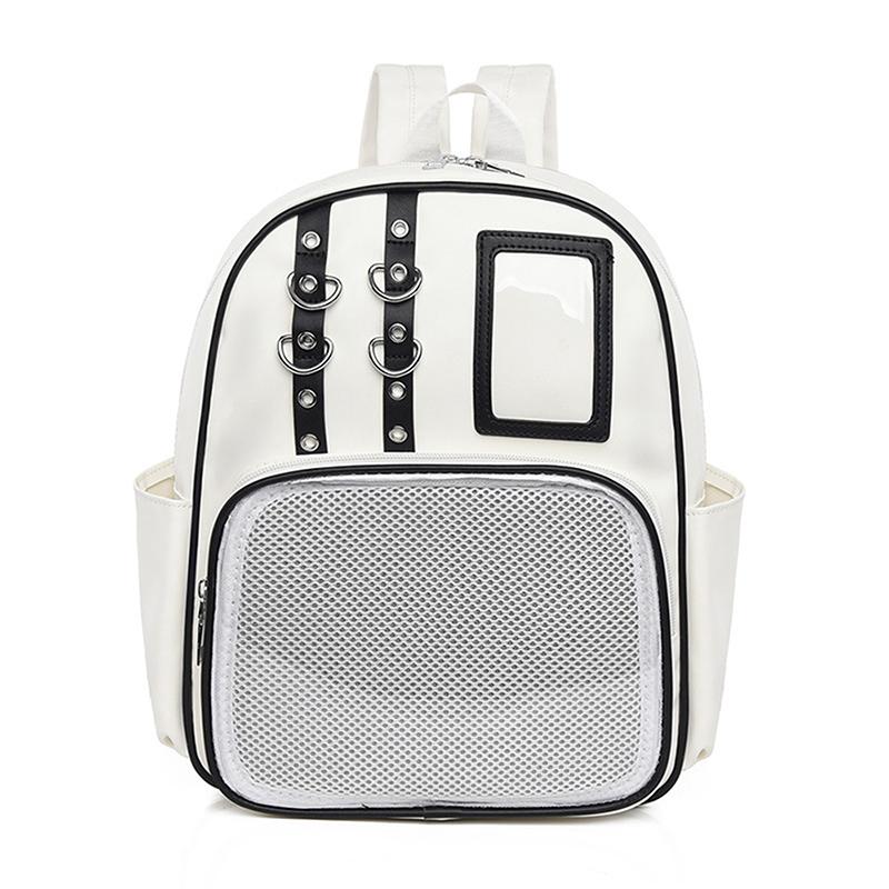 School Ita Bag  Trends Transparent Zipper Backpack Preppy Style Soft Women Bags