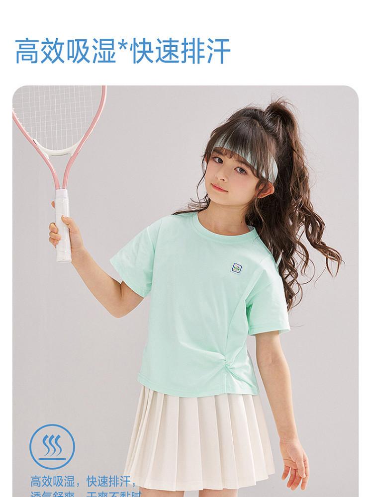 Girls' Quick Dry Ice Skin Non Sticky T-shirts