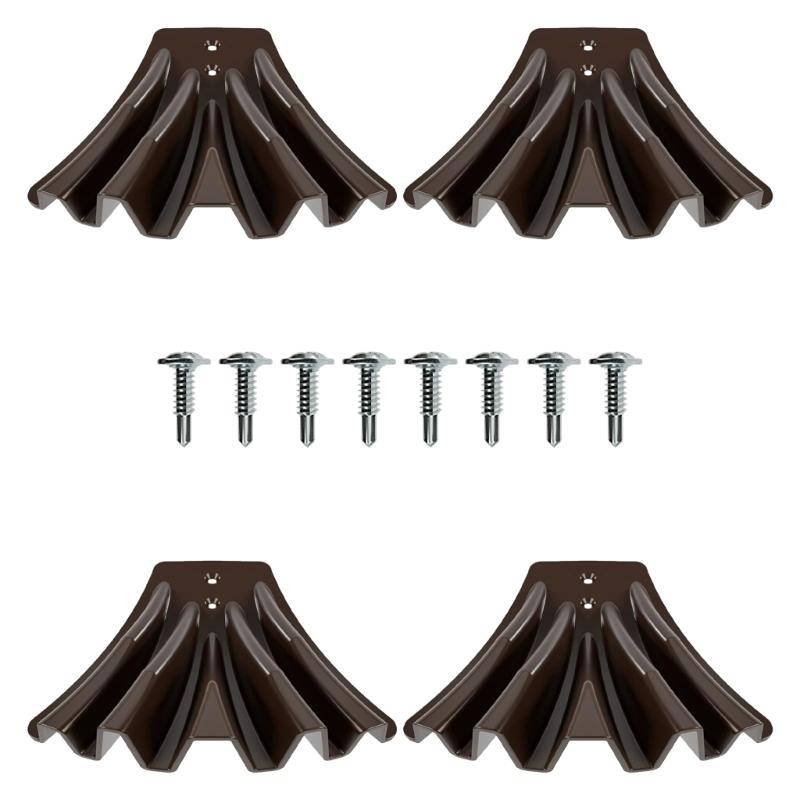 

4pack Plastic Gutter Downspout Diverter Nozzle Extension For Effective Rainwater Flows Direction Control 1