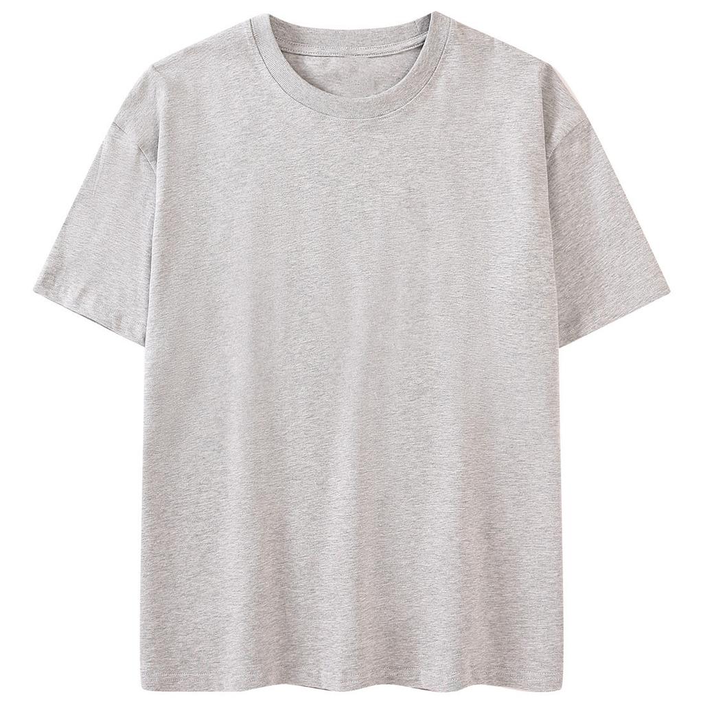 2026 Summer Casual Men Women TShirt Solid Color Soft and Loose Round Neck Top Cotton Short Sleeve Versatile Tees