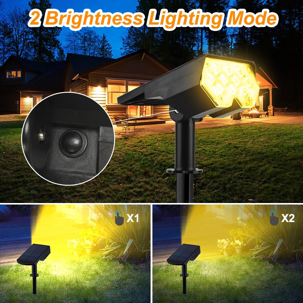 1PC Solar Spot Licht 20LED Outdoor Garten Solar Landschaft Strahler IP65 Wasserdicht 2 Modus Wand Licht Tür Hinterhof Garage