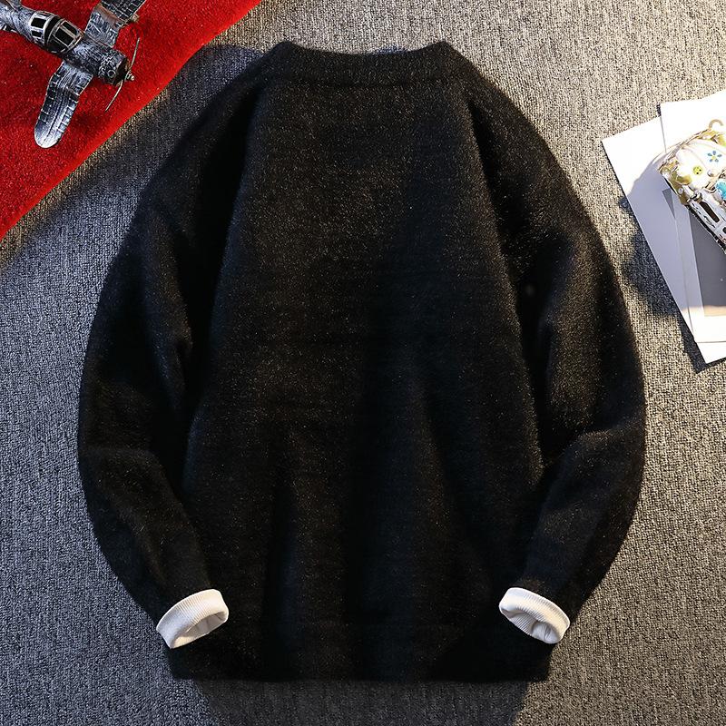 Harajuku Lovely Puppy Embroidered Sweater Spring Autumn Round Neck Korean Style Sweater Coat Men Women Pullover  Knitted Sweater