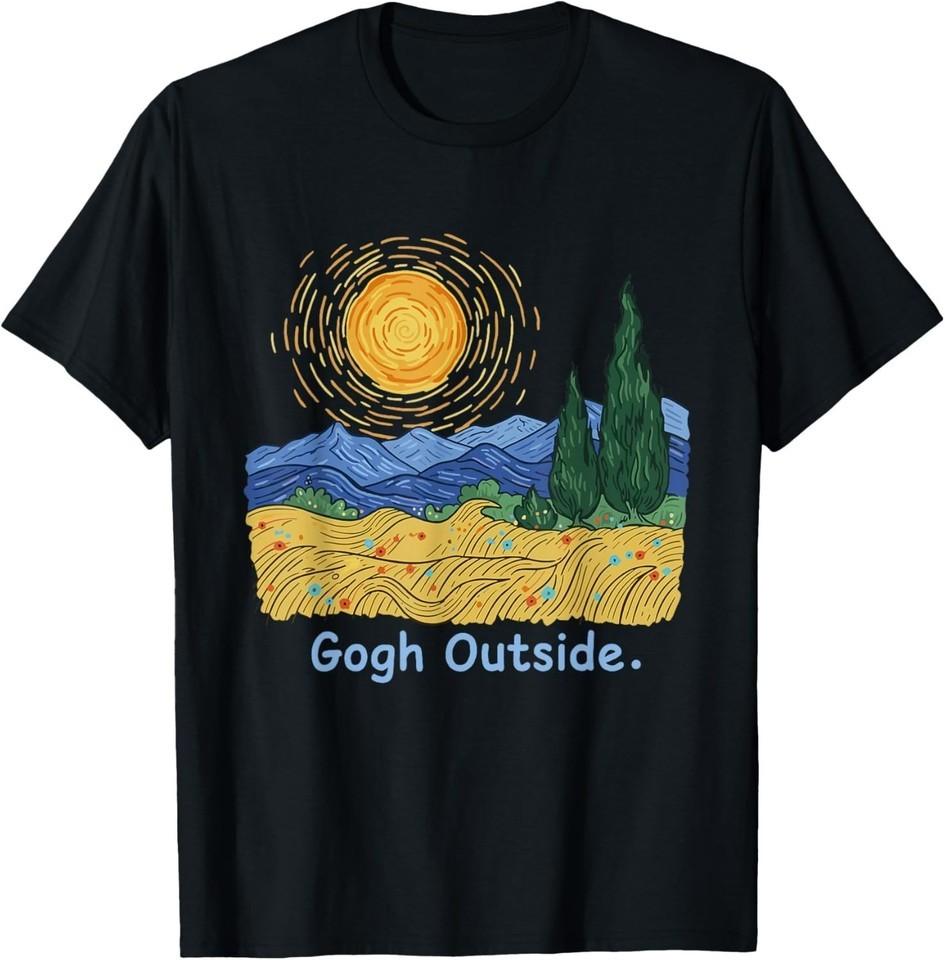 Gogh Outside Starry Night Nature Lover Inspirational Artist T-Shirt S