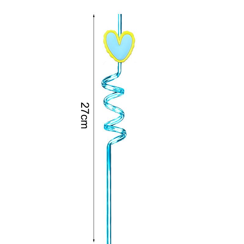 Spirálová brčka ve tvaru srdce Opakovaně použitelný potravinářský materiál Valentýnská párty brčka na párty pro rodinu