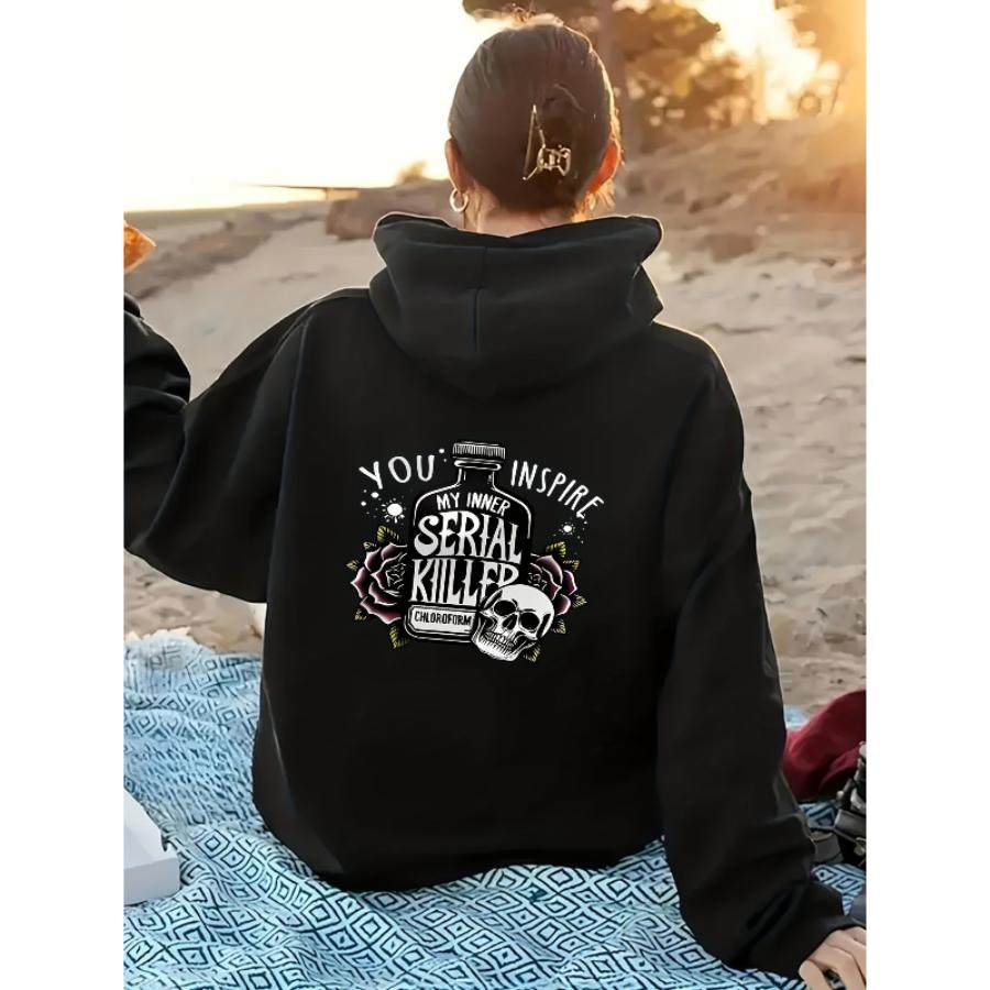 Women s Warm Hooded Sweatshirt Comfortable Cozy Lightweight Fall Winter Outdoor Casual Top XXL чёрный