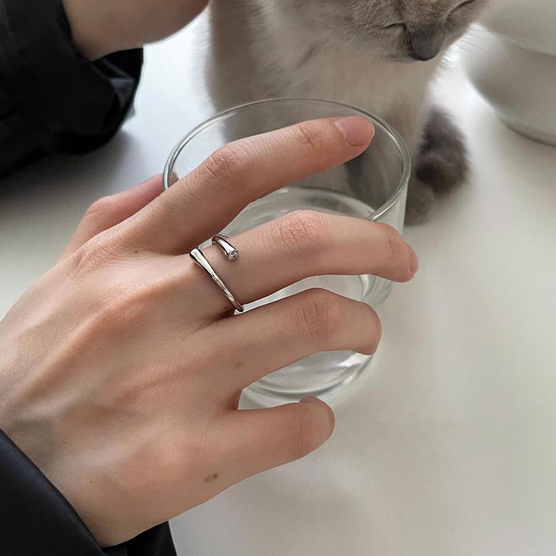 Irregular Ring Female Niche Design Personality Simple Tide High Sense Cold Wind Stacking Wearing Combination Ring Female