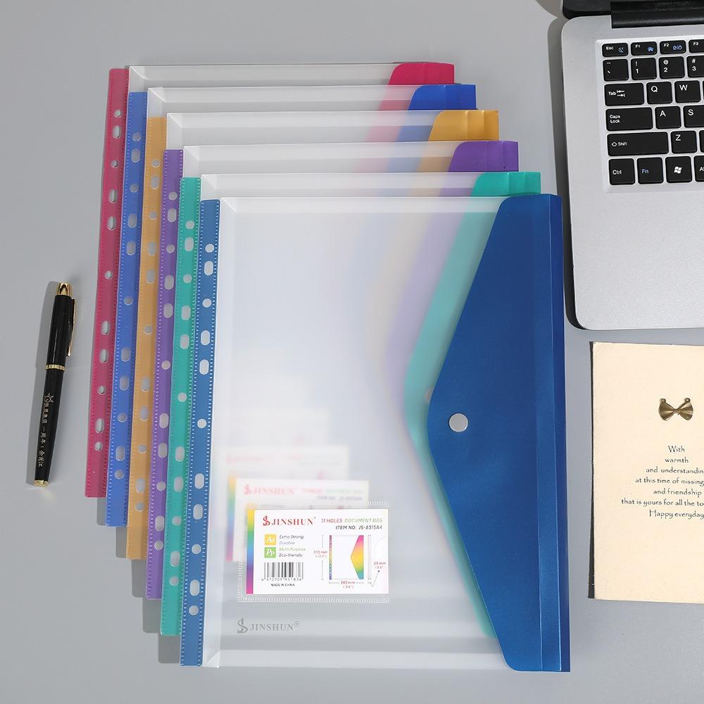 6 pcs Perfect PP Binder Folders Clear A4 Punched Pockets Large-Capacity Loose Leaf Label Loose-Leaf Home Office