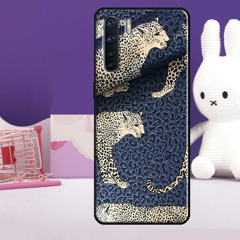 Fashion Leopard Print Case For Oppo A54 A74 A94 A80 A60 A40 A18 A38 A58 A78 A98 A96 A76 A16 A15 A17 A57 A77 A5 Pro