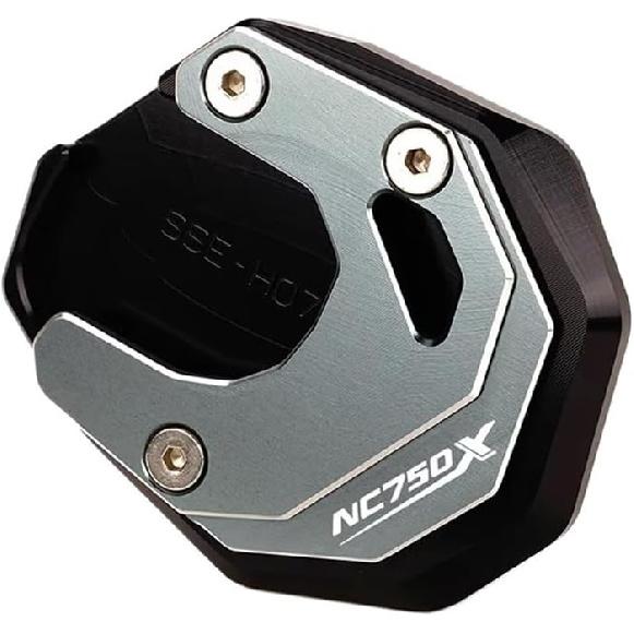 For Honda NC750X 2014-2024 2025 Motorcycle CNC Accessories Foot Side Stand Kickstand Enlarger Pad Support Plate(2021-2025 Black)