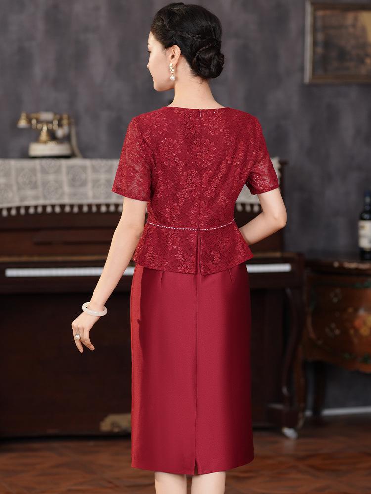 Elegant 2025 Autumn Mother of the Groom Wedding Banquet Dress - Petite & Plus Size