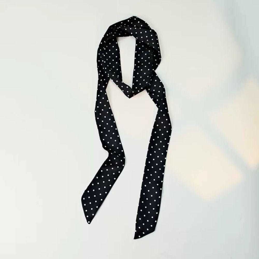 Polka Dot Vintage Neckerchief Chiffon Silk Scarf Vintage Design Waist Belts Outfit Matching