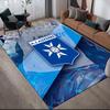 AJ Auxerre Flannel Pattern Square Carpet,Area Rug,Carpet Rug for Living Room Bedroom Sofa Playroom Decor,Non-slip Floor Mat