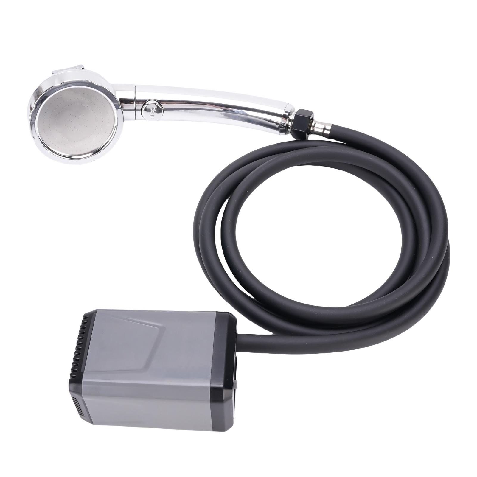 

Портативний душ для кемпінгу, вуличний електричний душ-насос, душ з акумулятором, що перезаряджається через USB, з дисплеєм