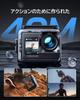 WOLFANG Action Camera 4K 20MP Underwater Camera with External Microphone 40M HDMI Remote 2 x 1050mAh Action Wearable Abundant Mountable for GA120
