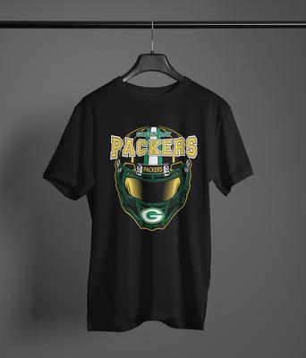 Koszulka Graficzna z Fan Artem Green Bay Packers • 100% Bawełna Unisex T‑Shirt NFL