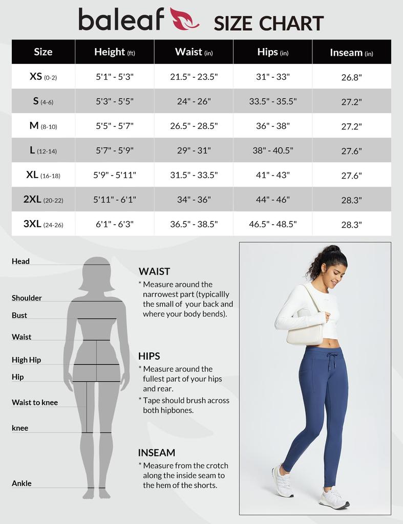 Baleaf Winter Tights with Pants Size L Women's Fleece-Lined High-Waisted Leggings, Waterproof, Cold-Wearing Pockets, Ski/Hiking - Blue, (Japan XL)