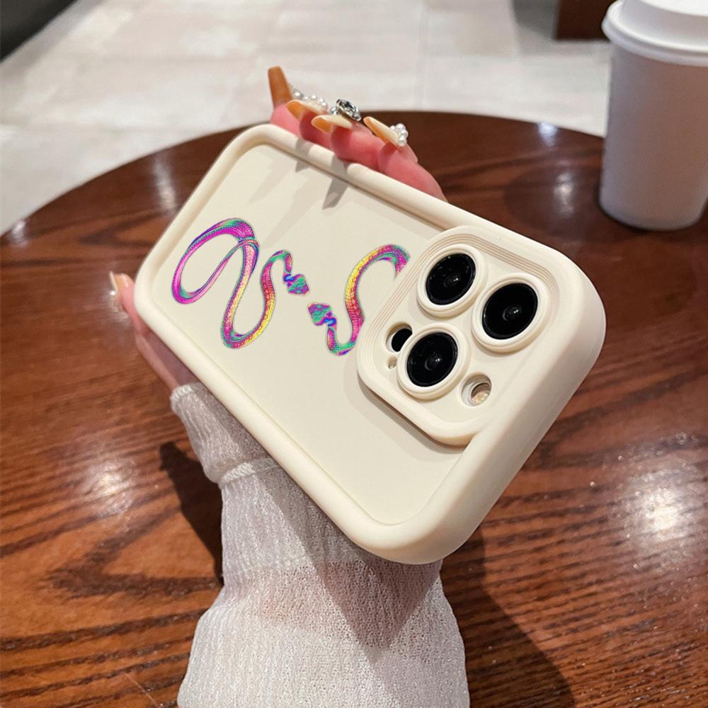 N73 Black Gold Snake Design Soft Angel Eyes Phone Cases for iPhone 15 14 12 11 Pro Max 13 mini 7 8 6S Plus XS Max XR SE Shockproof Bumper Cover