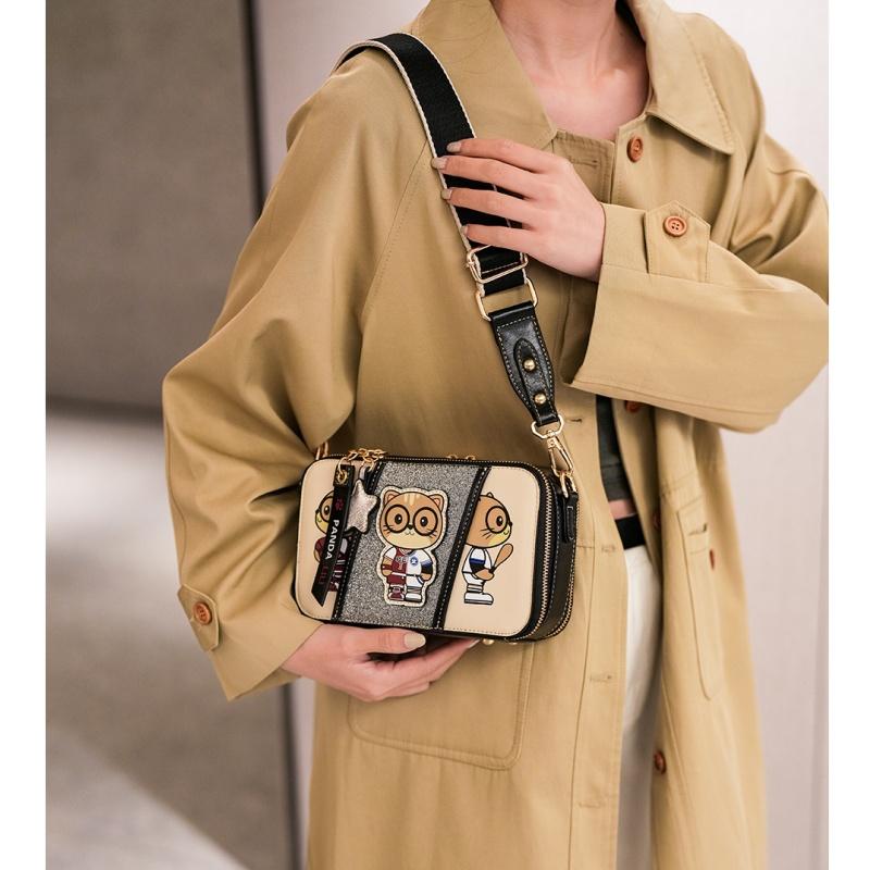 BEIBAOBAO New Cute Cartoon Bear Women's Messenger Bags Creative Trendy Ladies Single Shoulder Bags Fashion Lightweight Simple Underarm Bags for Female